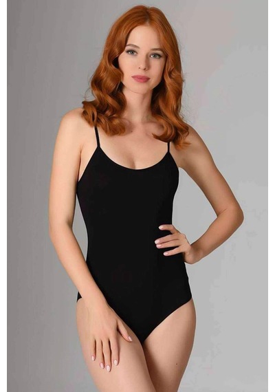2 Adet İp Askılı Kadın Çıtçıtlı Body Siyah Ve Beyaz Asker Yeşili