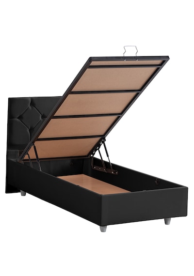 Glamis İkili Set, Glamis Tek Kişilik Baza Başlık Seti Antrasit 120 x 200