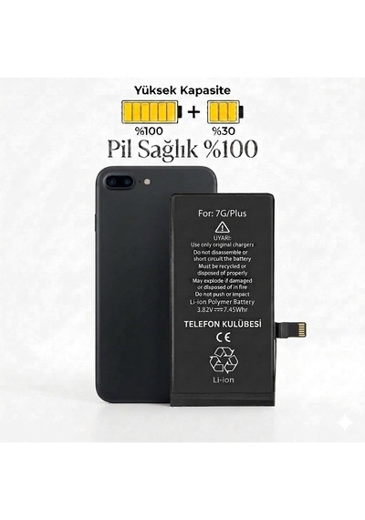 Apple iPhone 7 Plus Uyumlu Batarya Pil Güçlendirilmiş + Tamir Seti