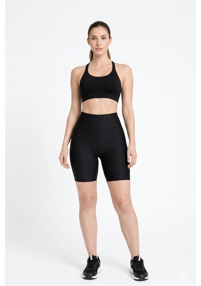 Soft&Basic Kadın Curve İnterlok Kumaş Yüksek Bel Büyük Beden Biker Kısa Şort Tayt Siyah Soft&Basic Kadın Curve İnterlok Kumaş Yüksek Bel Büyük Beden Biker Kısa Şort Tayt Siyah