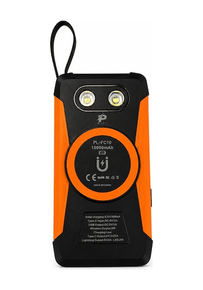 3'ü 1 Arada Solar Powerbank Turuncu