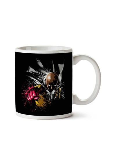 One Punch Man Splatter İki Tarafı Baskılı Kupa Bardak Çok Renkli