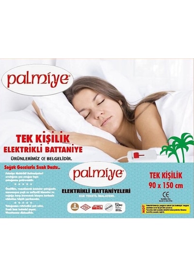 Palmiye Tek Kişilik Elektrikli Battaniye Süngerli Diğer