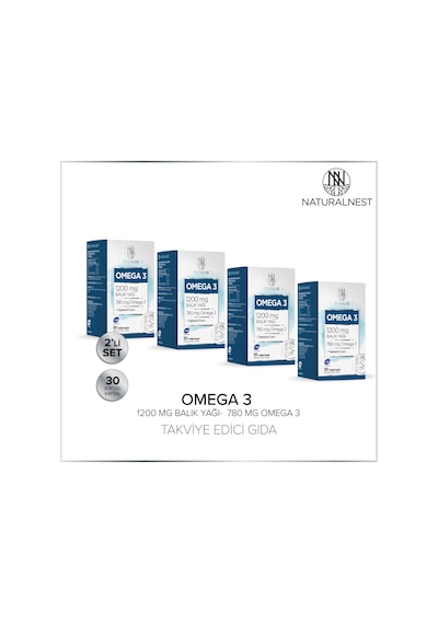 Naturalnest Omega 3 Balık Yağı 1200 Mg 60 Kapsül 4 Kutu