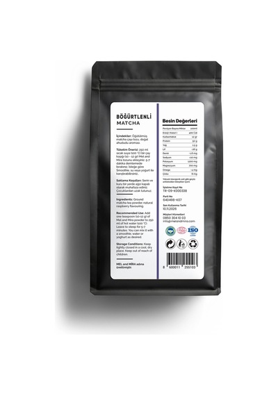 Böğürtlen Aromalı Matcha Tozu 50g, Berry Matcha Powder
