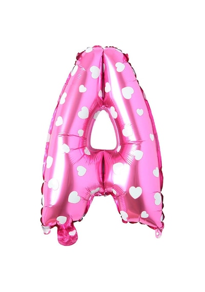 A Harf Pembe Folyo Balon 16 İnç 36 Cm PEMBE