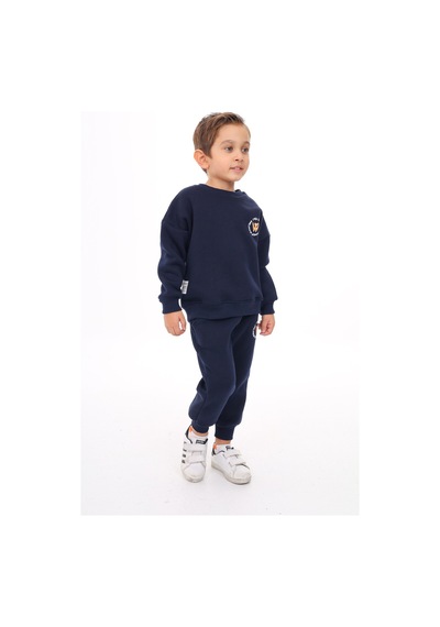 Toontoy Kids Toontoy Erkek Çocuk Nakışlı Eşofman Takım Lacivert