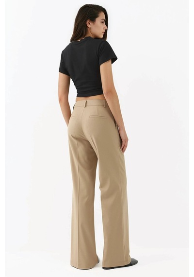 Hiccup Viskon Karışımlı Straight Leg Pantolon Ten