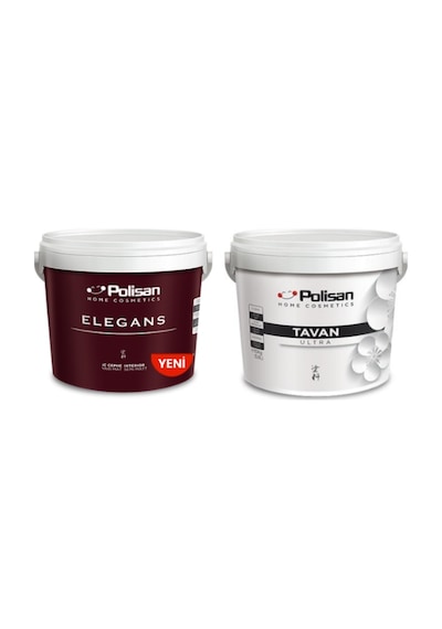 Polisan Yeni Elegans 12.5 L + Polisan Extra Beyaz Tavan Boyası 17.5 KG