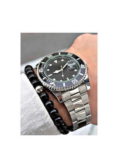 Lüks Exclusive Özel Seri Damat Çeyiz Dikey Cüzdan Kemer Kartlık Ve Metal Spor Saat Çeyiz Kutulu Seti Lacivert