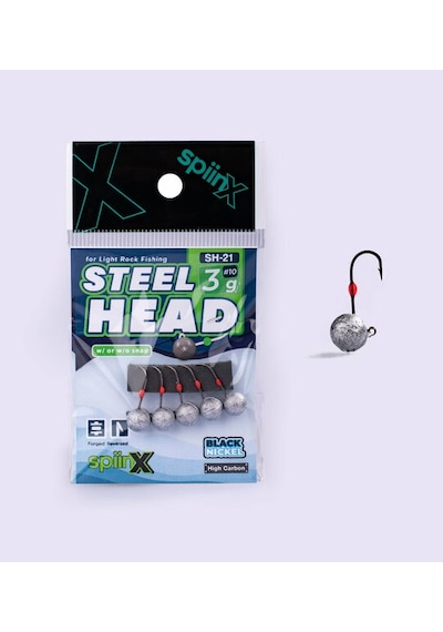 Spiinx Steel Head Jighead İğne No:10 5li Paket - 3 Gr 3gr