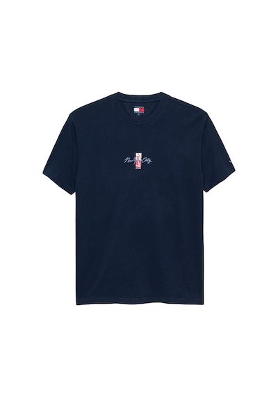 Tommy Hilfiger Tjm Reg Sıgn Block Ss Tee Ext Erkek Mavi T-shirt - Dm0dm22532