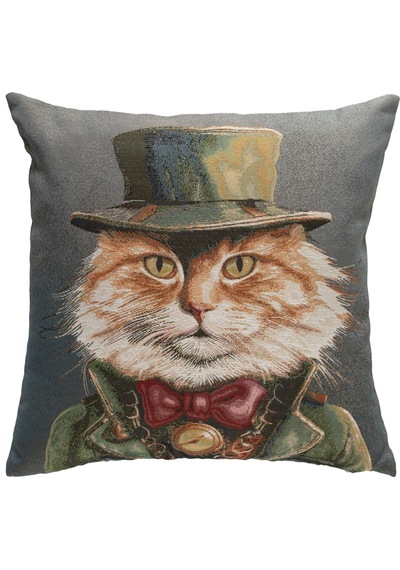 Mudo Home Kedi Goblen Kırlent 45x45 Çok Renkli
