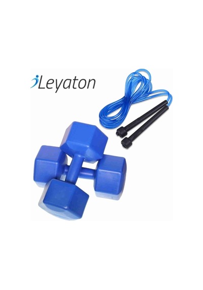 Tr 10kg X 2 Adet Dambıl Ve Atlama Ipi Kombin Seti Vinyl Kaplama Dumbell
