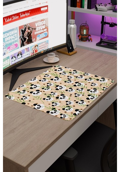 Panda Kaymaz Dikişli Kauçuk Oyuncu Mousepad V5 - 48x40 Xl Gaming Mouse Pad Fare Altlığı