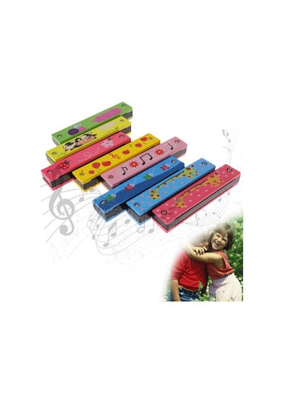 Mızıka Kalite Eğitici Müzik Aleti Çocuk Ritim Gelişimi Sağlayan Renkli Tasarım Sağlam Ahşap Mızıka