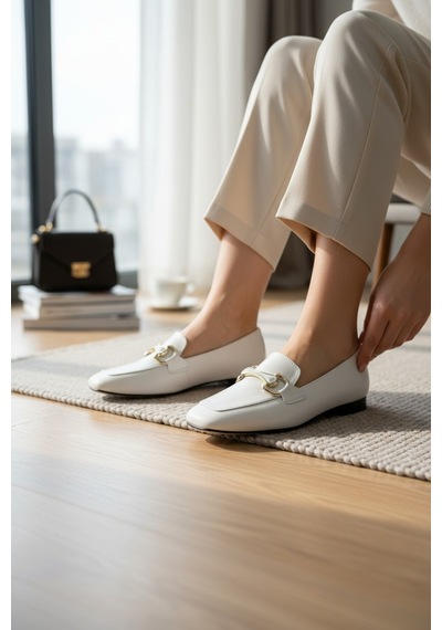 Aska Shoes Günlük Tokalı Babet 2025aska005 Bej