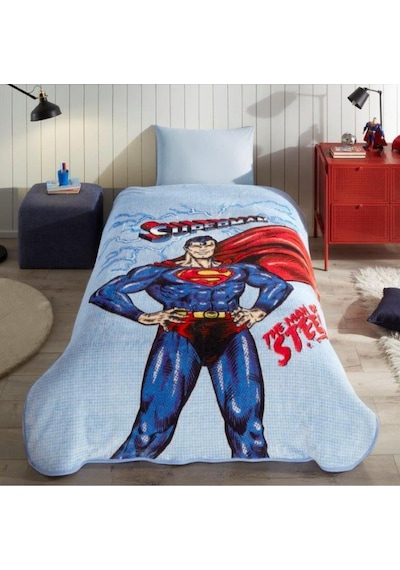 Özdilek Superman Lightning Tek Kişilik Battaniye Lisanslı Çok Renkli