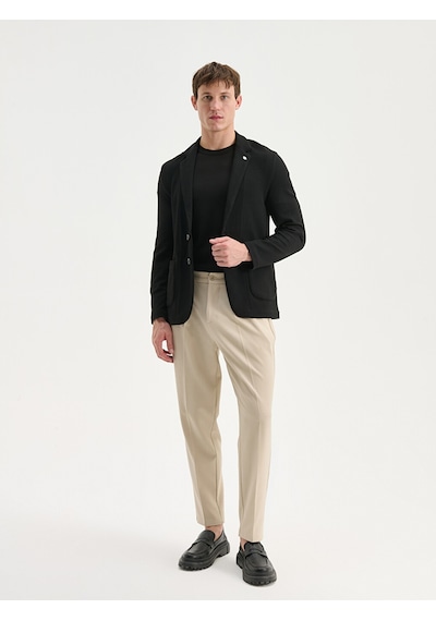 Lcw Vision Siyah Dar Kalıp Erkek Blazer Ceket