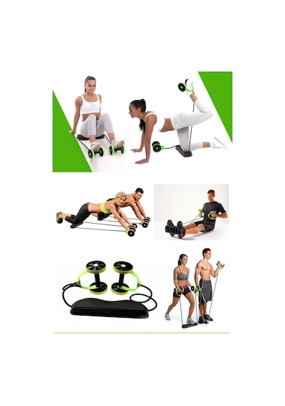 2'li Set Tekerlekli Göbek Eritme Mekik Fitness Kondisyon Egzersiz Spor Aleti Sayaçlı Atlama Ipi