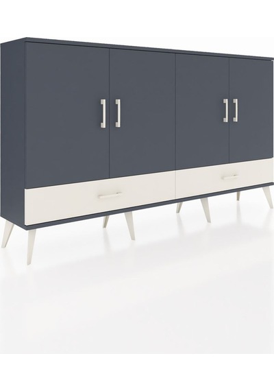 Arges Konsol 6 Raflı 2 Çekmeceli 4 Kapaklı 176x30x99 Antrasit-ant Antrasit-antrasit/aytaşı Arges Konsol 6 Raflı 2 Çekmeceli 4 Kapaklı 176x30x99 Antrasit-ant Antrasit-antrasit/aytaşı