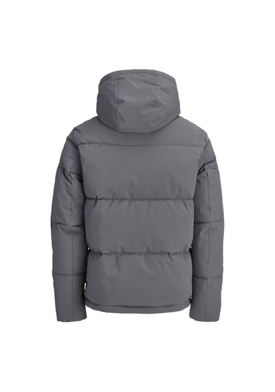 Jack & Jones Büyük Beden Ayarlanabilir Bagcikli Kapüsonlu Puffer Ceket - Galaxy - 12303958 Asphalt