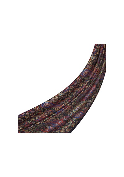 İpekevi Mezopotamya Model 05 Desenli Şal - 02889 Lacivert Bordo
