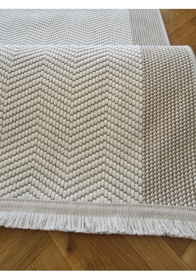 Elvey Home Lara Krem Bej Sisal İskandinav Extra Yumuşak Özel Kesim Kolay Temizlenen Salon Koridor Mutfak Halısı 01-krem/bej
