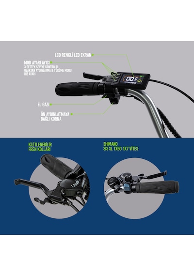 Stradacycles E-VO Mekanikdisk 24 Jant Üç Tekerlekli Elektrikli Bisiklet