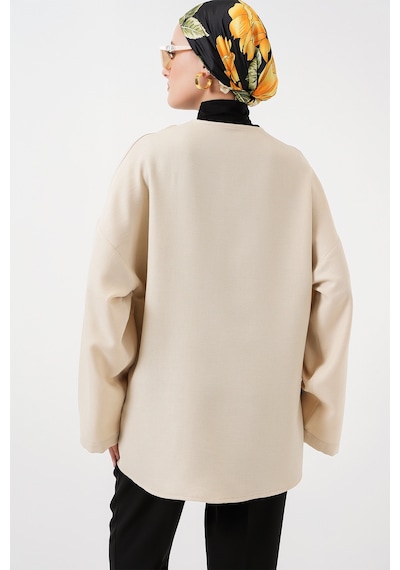 Bigdart Keten Tesettür Kimono 5968 - Krem