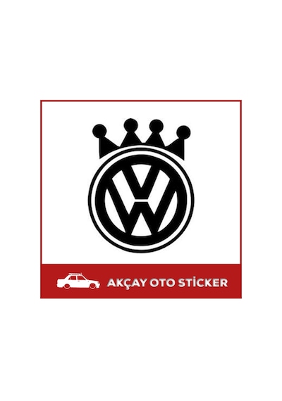 Kral Volkswagen Sticker Kral Oto Sticker Taç Araç Sticker