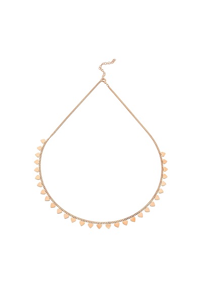 925 Ayar Gümüş Kalp Figürlü Rose Kolye - N165001 Rose Gold
