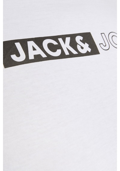 Jack&jones Büyük Beden Erkek Tişört 12243630 Whıte Beyaz