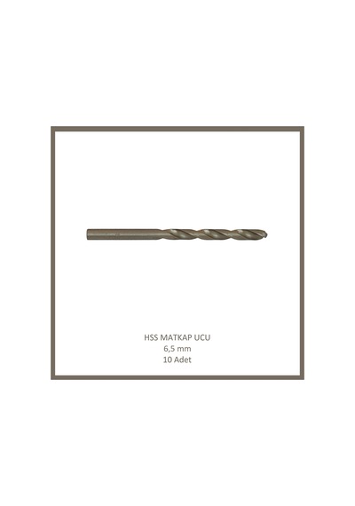 Hss Matkap Ucu 6,5 Mm, Metal, Ahşap, Plastik İçin 10 Adet