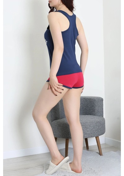 Modi Şortlu Pijama Takımı Lacibeyaz - 53504.2161. Açık Mavi - Beyaz