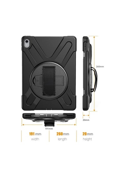 Apple iPad Uyumlu, Pro 11 İnch 2021-2020-2018 3 Katmanlı Standlı Zırh Kılıf- 5775
