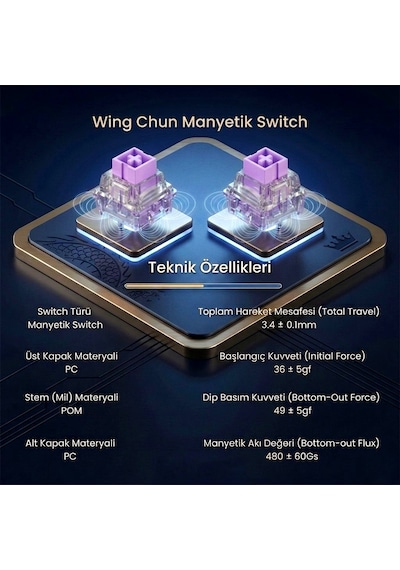 Aula Leobog Wing Chun Manyetik Switch 20 Adet
