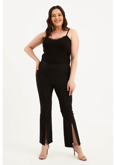 Myline Beli Lastikli Önü Yırtmaçlı Pantolon