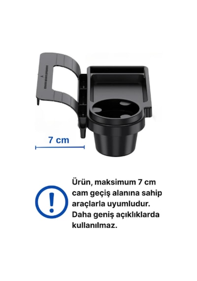 Bardaklık+telefon Tutucu Araç İçi Organizer Siyah