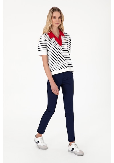 U.S. Polo Assn. Kadın Lacivert Toothpick Fit Kanvas Pantolon 50299110-VR033