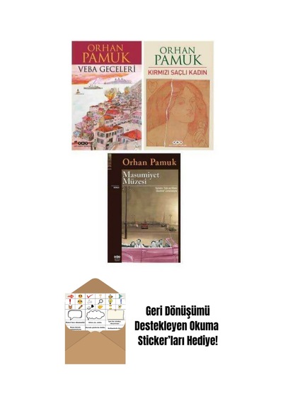 Orhan Pamuk 3 Kitap Set + Okuma Sticker'ları