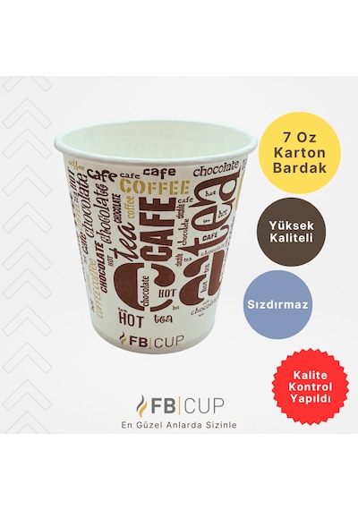 Fb Cup 7 Oz Karton Bardak 3.000 Adet Sızdırmaz