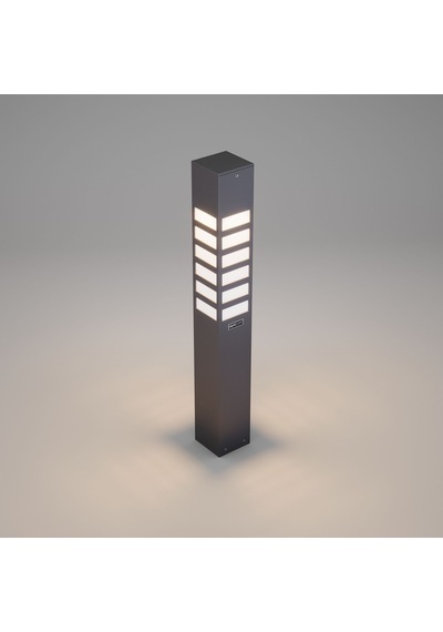 FoneLight Vilorita 75 cm LED Bahçe Aydınlatma Direği Antrasit Alüminyum IP65 Bollard Peyzaj Yürüyüş Yolu Lambası 9W 3000K