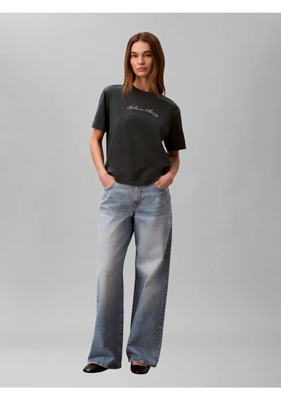 Calvin Klein Ss Graphıc Boxy Tee, 3q1, Xxs Mavi Kadın T-shirt