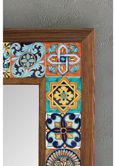 Oscar Stone Decor Çerçeveli Mozaik Doğaltaş Ayna 33 Cm X 33 Cm Ayn-030 Diğer