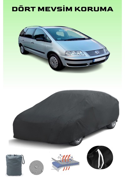 Siyah, Volkswagen Sharan 1996 - 2000, Araba Brandası, Oto Örtüsü, Araba Çadırı Siyah