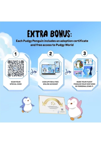 Pmı Pudgy Penguins Klipsli 13cm Pelüş Figür Model 6 Renkli