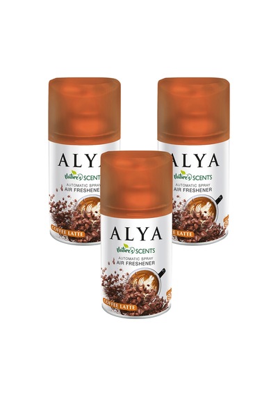 Alya Nature's Scents Coffee Latte Oda Kokusu Yedek Makine Spreyi 3 x 250 ML