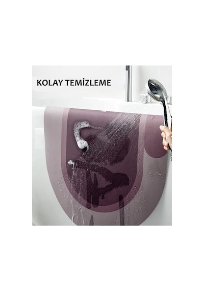 Banyo Paspası Süper Su Emici Kaymaz Tabanlı Dikdörtgen Diatomit Paspas 60x40cm Gri Diğer