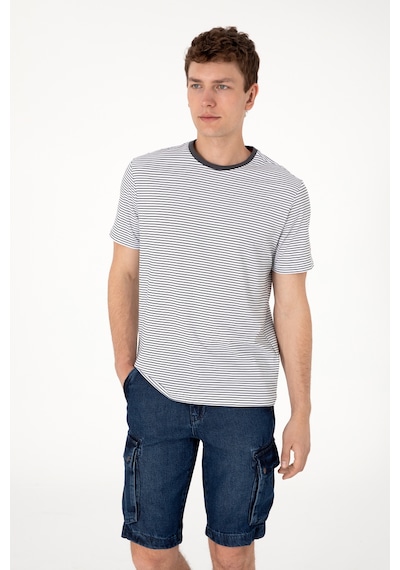 U.S. Polo Assn. Erkek Regular Fit Bisiklet Yaka Siyah Çizgili Tişört 50306898-VR046 U.S. Polo Assn. Erkek Regular Fit Bisiklet Yaka Siyah Çizgili Tişört 50306898-VR046
